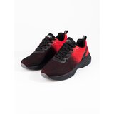 DK Men's sports shoes black and red cene