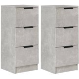 Maison Chic 2 kosi Komode - Predalnik betonsko sive 30x30x70 cm konstruiran les, (21720854) | Shoptok.si