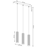 Sollux Lighting Sollux SL.1613 - Luster na sajli KARBON 3xGU10/10W/230V zelena | Eponuda.com
