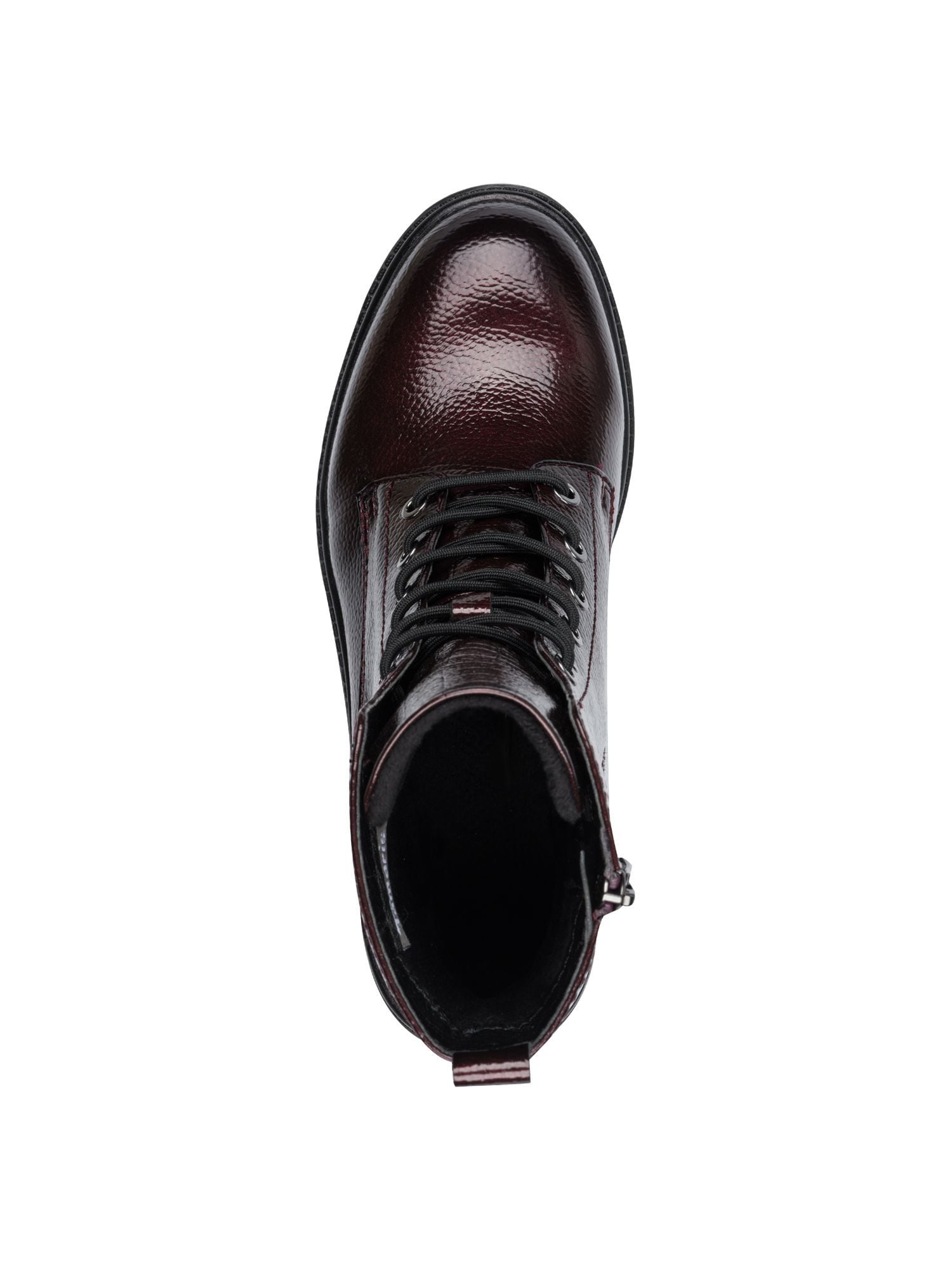 Tamaris Gležnarji z vezalkami burgund | Shoptok.si