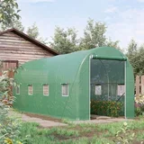 rastlinjak za vrtni tunel z 8 vrtljivimi okni in vrati 500x200x210cm, (20747894)