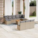 vidaXL 11-dijelni set vrtnih sofa s jastucima bež od poliratana | shoptok.hr