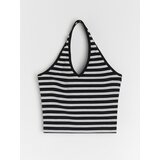 Sinsay Pamučni prugasti halter top | shoptok.hr