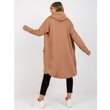Fashion Hunters Basic light brown Tina RUE PARIS sweatshirt with pockets Cene
