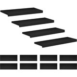 Step treads 12 kom. 70 x 25 x 2 cm Crna Čvrsto drvo bukve | shoptok.hr