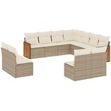  11-dijelni set vrtnih sofa od poliratana s jastucima bež | shoptok.hr