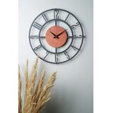 WALLXPERT dekorativni metalni zidni sat Myk9911 crna orange u