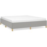 The Living Store Posteljni okvir brez vzmetnice svetlo siv 160x200 cm blago - Posteljni Okvir, (21529785) | Shoptok.si