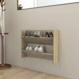 vidaXL Stenska omara za čevlje sonoma hrast 80x18x60 cm iverna plošča, (20619738) | Shoptok.si