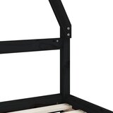  Okvir za dječji krevet s ladicama crni 90 x 200 cm od borovine | shoptok.hr