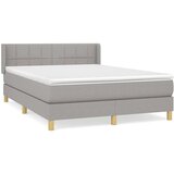  Krevet box spring s madracem svjetlosivi 140x200 cm od tkanine | shoptok.hr