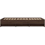  Okvir kreveta bez madraca smeđa boja hrasta 75x190 cm drveni | shoptok.hr