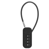 Mini kombinirana kabelska ključavnica - ključavnica iz cinkove zlitine za nahrbtnike Black, (5000240675)