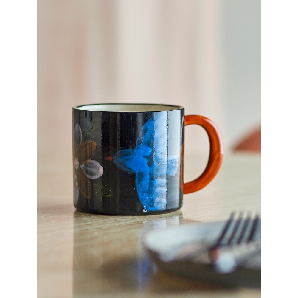 Bloomingville Črne/bež keramične skodelice v kompletu 2 ks 300 ml Maricala – | Shoptok.si