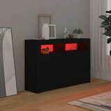  Komoda s LED svjetlima crna 115,5 x 30 x 75 cm | shoptok.hr