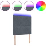 vidaXL LED uzglavlje dizajna dijamantnih blokova tamnosivo 90 cm baršun, uzglavlje dizajna dijamantnih blokova tamnosivo 180 cm baršun | shoptok.hr