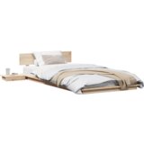 vidaXL Krevetni okvir s noćnim stolićima 90x190cm od punog drva | shoptok.hr