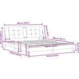 Okvir za krevet s uzglavljem sivi 180x200 cm od umjetne kože | shoptok.hr