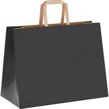  Papirnate vrećice 250 kom s ručkama crne 32x17x25 cm | shoptok.hr