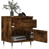 vidaXL Nočna omarica dimljen hrast 40x35x50 cm inženirski les | Shoptok.si