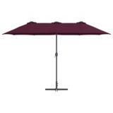  Vrtni suncobran Bordo crvena 380 x 196 x 235 cm | shoptok.hr