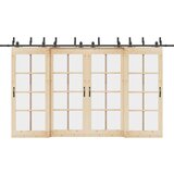 vidaXL Komplet opreme za drsna vrata 200 cm jeklo črne barve | Shoptok.si