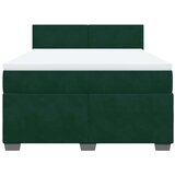  Krevet s oprugama i madracem tamnozeleni 140x190 cm baršunasti | shoptok.hr