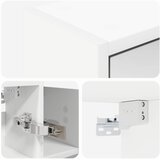  Kupaonski ormar s ogledalom Bijelo 73,5 x 16 x 62,5 cm | shoptok.hr