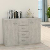  Komoda siva boja betona 88 x 30 x 65 cm od konstruiranog drva | Eponuda.com