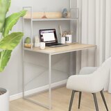  za računalo bijeli i boja hrasta 10x60x138 cm od iverice | shoptok.hr