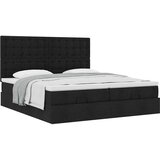 vidaXL otomanski okvir kreveta s madracima crni 200x200cm od tkanine | shoptok.hr
