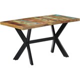  Blagovaonski stol od masivnog obnovljenog drva 140 x 70 x 75 cm | shoptok.hr