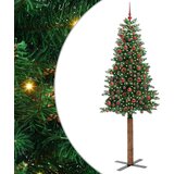 VidaXL Mršavo božićno drvce Zelena 210 cm PVC i čvrsto drvo bora VidaXL Mršavo božićno drvce Zelena 210 cm PVC i čvrsto drvo bora Slike