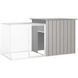  Kavez za kokoši sivi 200 x 91 x 100 cm od pocinčanog čelika | shoptok.hr
