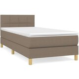  Krevet s oprugama i madracem smeđesivi 90x200 cm od tkanine | shoptok.hr