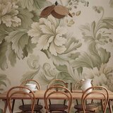  Foto tapeta - Retro Vintage Flowers in Delicate Cream and Green Colors 500x350 Standard | shoptok.hr