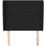  Uzglavlje s ušima crno 93x23x118/128 cm od umjetne kože | shoptok.hr