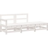 Maison Chic Seti vrtnega pohištva - Vrtna garnitura - Vrtni pohištvo set 3-delna bela trdna borovina, (21811110) | Shoptok.si