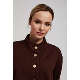 Marisse Brown Blouse With Decorative Buttons Cene