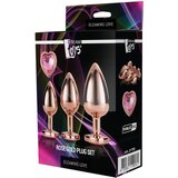 DREAMTOYS Gleaming Love - dear anal cone dildo set - rosegold (3 dijela) | shoptok.hr