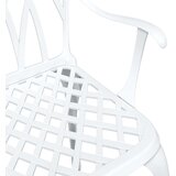  3-delni vrtni bistro set v beli barvi iz aluminija, (22015333) | Shoptok.si