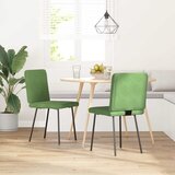vidaXL Vrtljiv jedilni stol 2 kosa svetlo zelen žamet, (21822606) | Shoptok.si