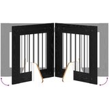  Vrata za pse z stojali 2 pcs Črni hrast 60 x 60 cm, (5000232694) | Shoptok.si
