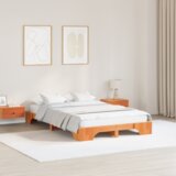  Okvir za krevet Smeđa boja voska Puno drvo 120 x 190 cm Čvrsto | shoptok.hr