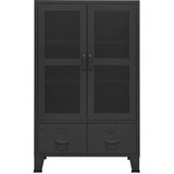  Sanduk za pohranu crni 70 x 40 x 115 cm metalni | shoptok.hr