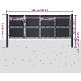  Vrtna vrata Čelik 350x125 cm Antracit | shoptok.hr