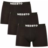 Nedeto 3PACK men's boxers black Cene