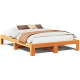 Maison Chic Posteljni okvir - Dvoposteljna postelja - Zakonska postelja brez vzmetnice voščeno rjava 140x200 cm trdna borovina-J2923, (21768155) | Shoptok.si
