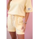 Kesi Włoski Women's butter set with high-waisted shorts yellow | Shoptok.si