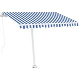 Prostostoječa ročno zložljiva tenda 300x250 cm modra/bela, (20729059) | Shoptok.si